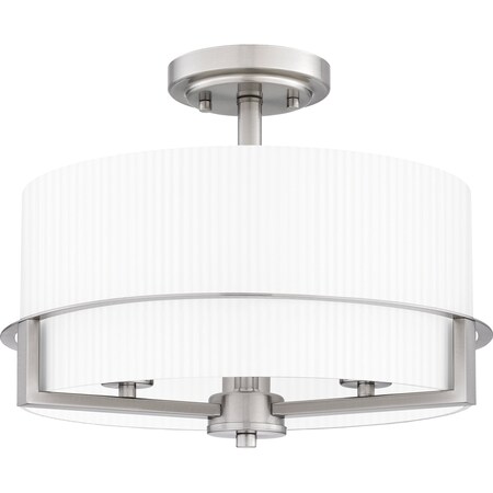 Quoizel Seymour Semi Flush 3 Lights Brusjhed Nickel SEY1715BN